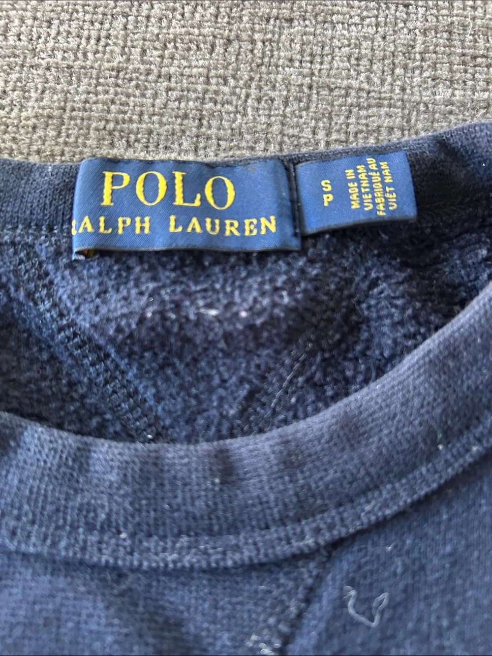 Polo by Ralph Lauren Navy Crewneck Sweatshirt with Red Pony